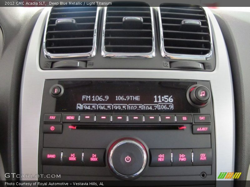 Deep Blue Metallic / Light Titanium 2012 GMC Acadia SLT