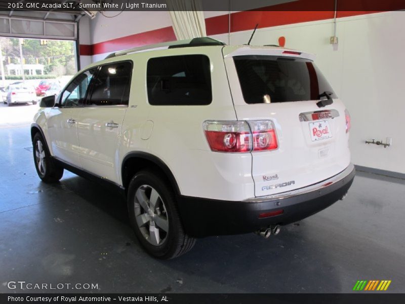Summit White / Light Titanium 2012 GMC Acadia SLT
