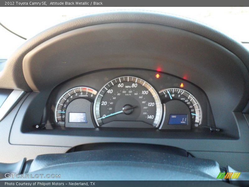 Attitude Black Metallic / Black 2012 Toyota Camry SE