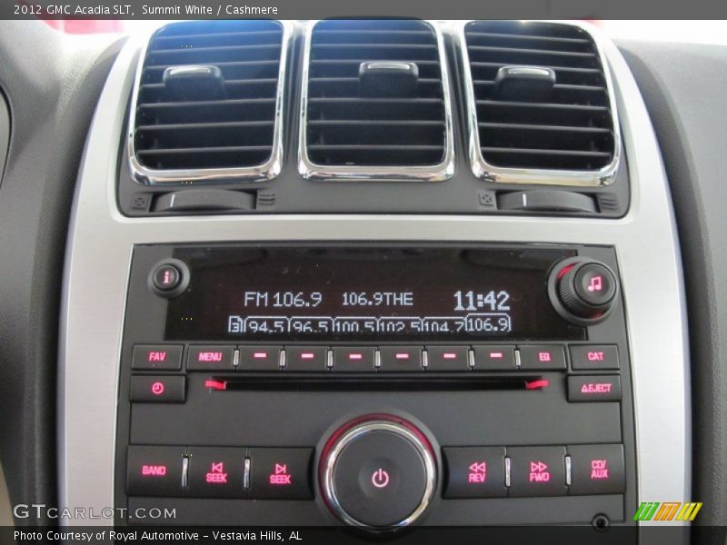 Summit White / Cashmere 2012 GMC Acadia SLT