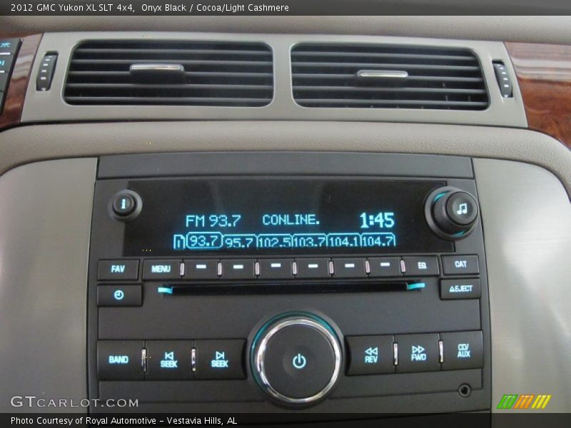 Onyx Black / Cocoa/Light Cashmere 2012 GMC Yukon XL SLT 4x4