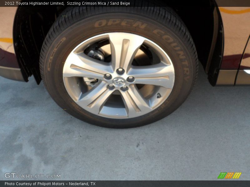 Sizzling Crimson Mica / Sand Beige 2012 Toyota Highlander Limited