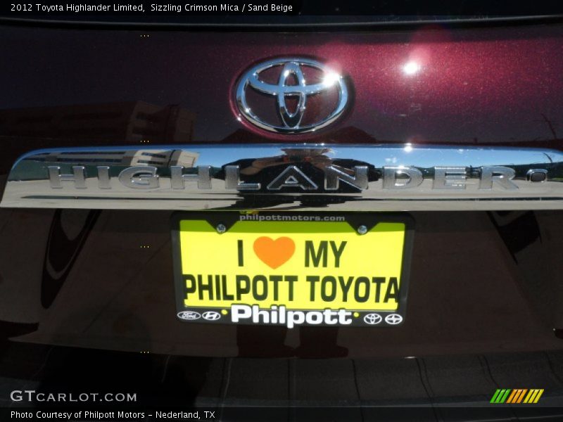 Sizzling Crimson Mica / Sand Beige 2012 Toyota Highlander Limited