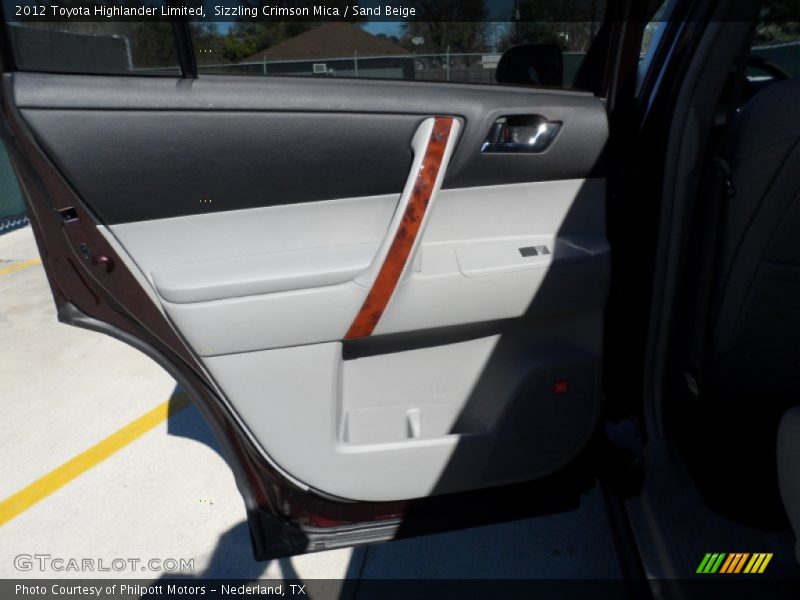 Sizzling Crimson Mica / Sand Beige 2012 Toyota Highlander Limited