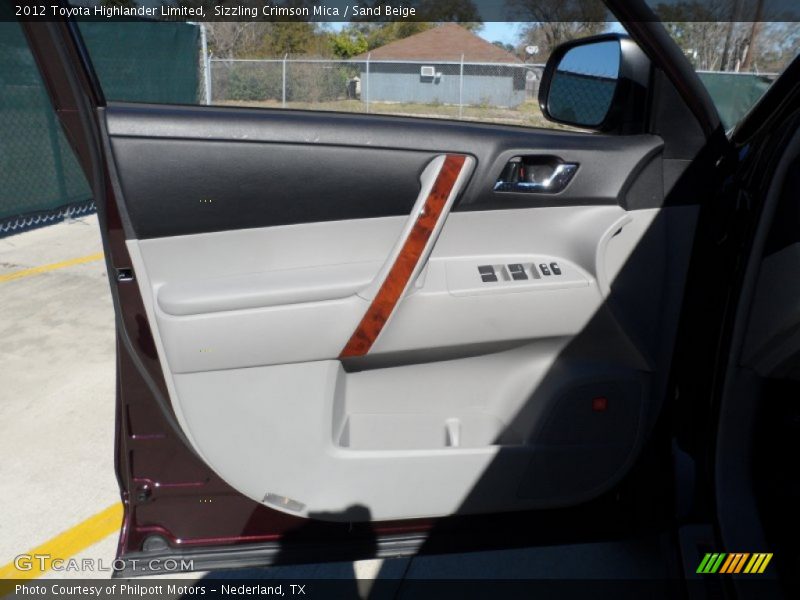 Sizzling Crimson Mica / Sand Beige 2012 Toyota Highlander Limited