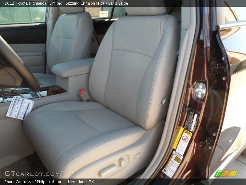 Sizzling Crimson Mica / Sand Beige 2012 Toyota Highlander Limited