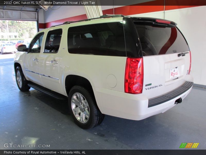 White Diamond Tricoat / Light Tan 2012 GMC Yukon XL SLT