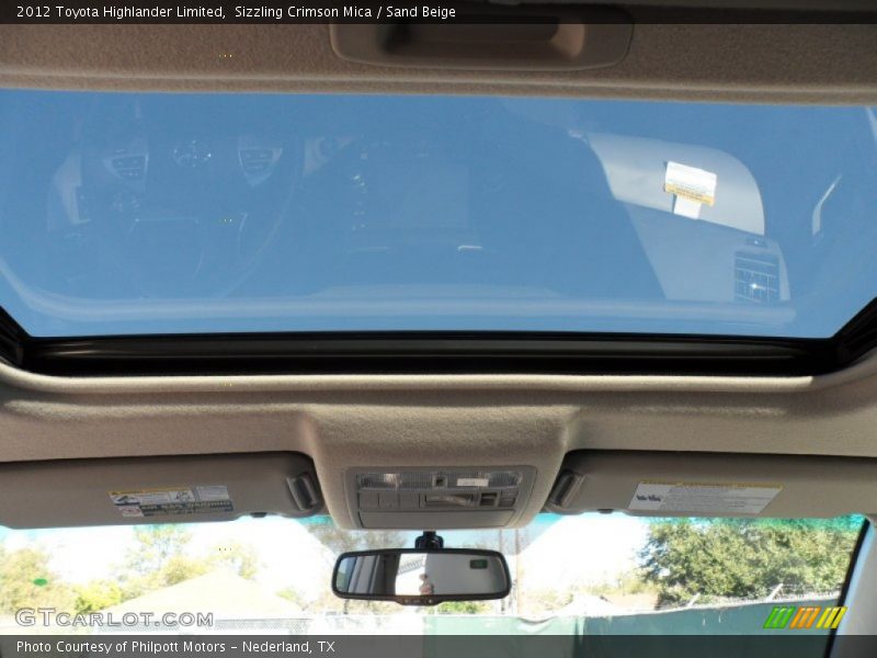 Sizzling Crimson Mica / Sand Beige 2012 Toyota Highlander Limited