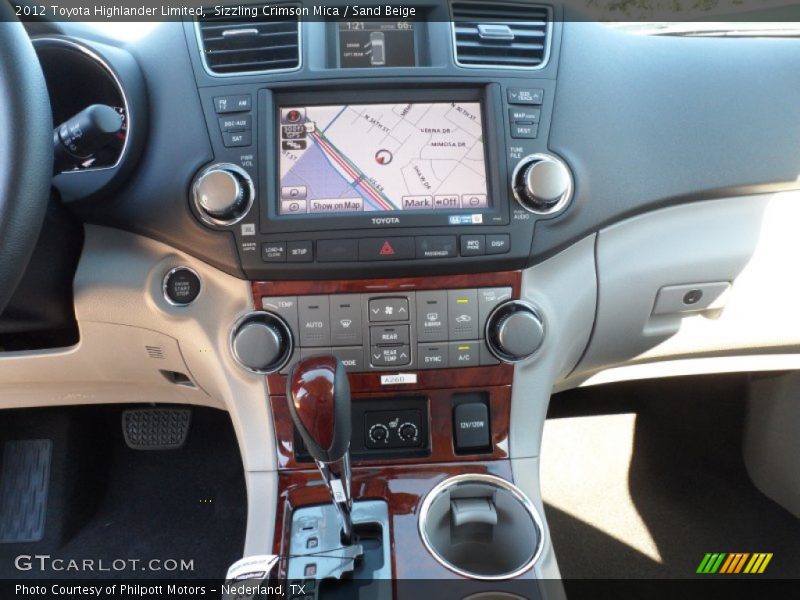 Sizzling Crimson Mica / Sand Beige 2012 Toyota Highlander Limited