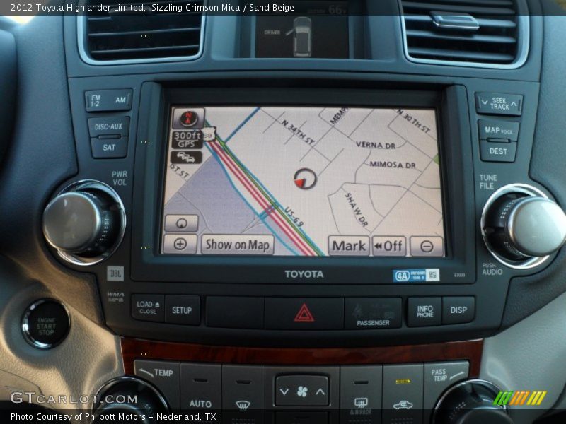 Sizzling Crimson Mica / Sand Beige 2012 Toyota Highlander Limited