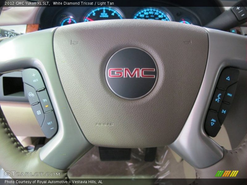 White Diamond Tricoat / Light Tan 2012 GMC Yukon XL SLT