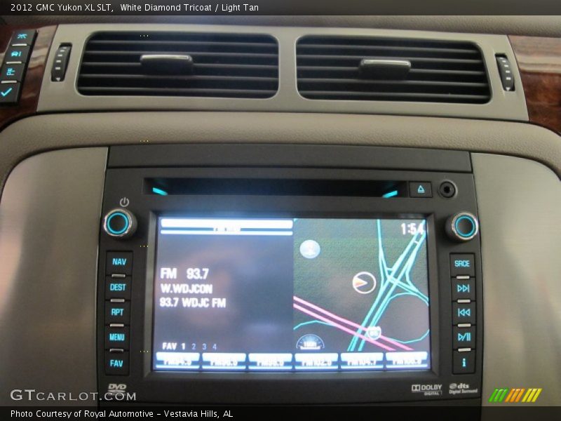 White Diamond Tricoat / Light Tan 2012 GMC Yukon XL SLT