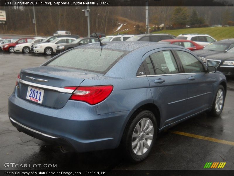 Sapphire Crystal Metallic / Black 2011 Chrysler 200 Touring
