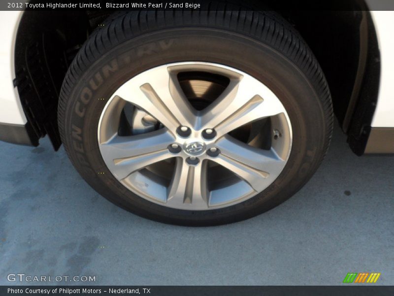 Blizzard White Pearl / Sand Beige 2012 Toyota Highlander Limited