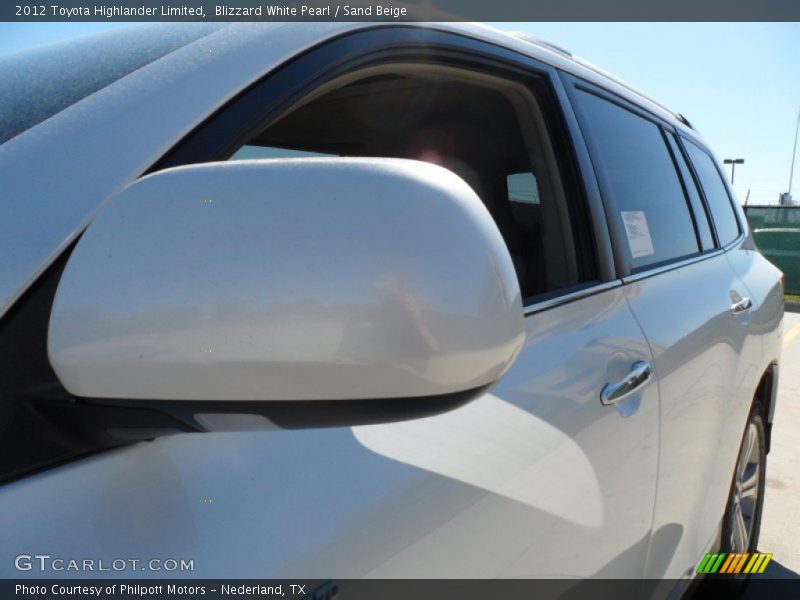 Blizzard White Pearl / Sand Beige 2012 Toyota Highlander Limited