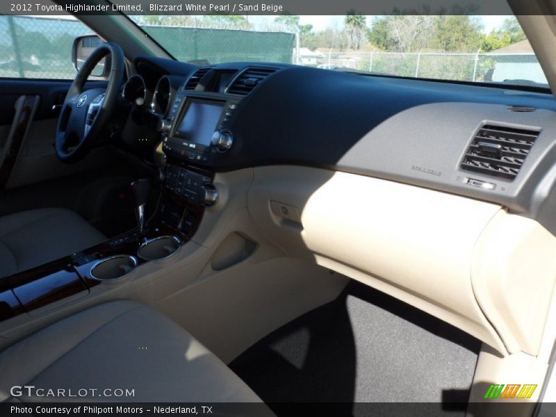 Blizzard White Pearl / Sand Beige 2012 Toyota Highlander Limited