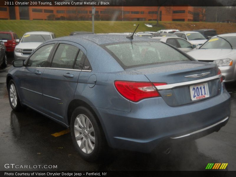 Sapphire Crystal Metallic / Black 2011 Chrysler 200 Touring