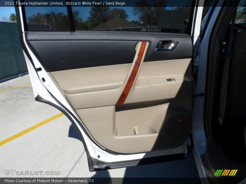 Blizzard White Pearl / Sand Beige 2012 Toyota Highlander Limited