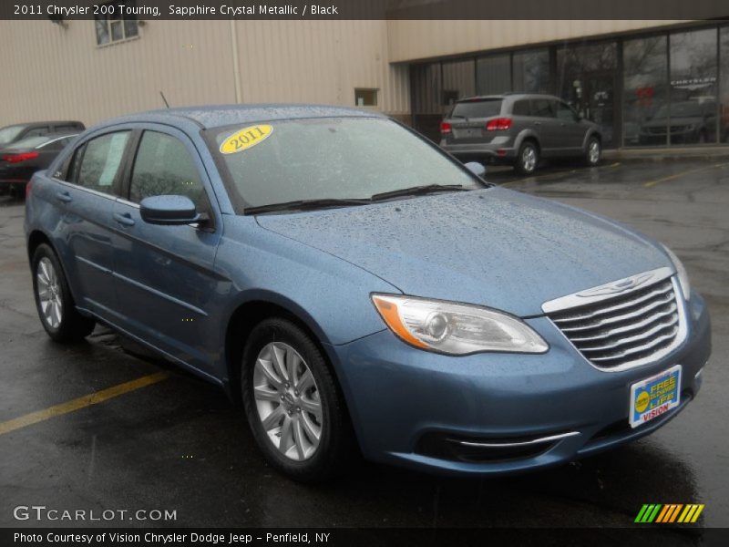 Sapphire Crystal Metallic / Black 2011 Chrysler 200 Touring
