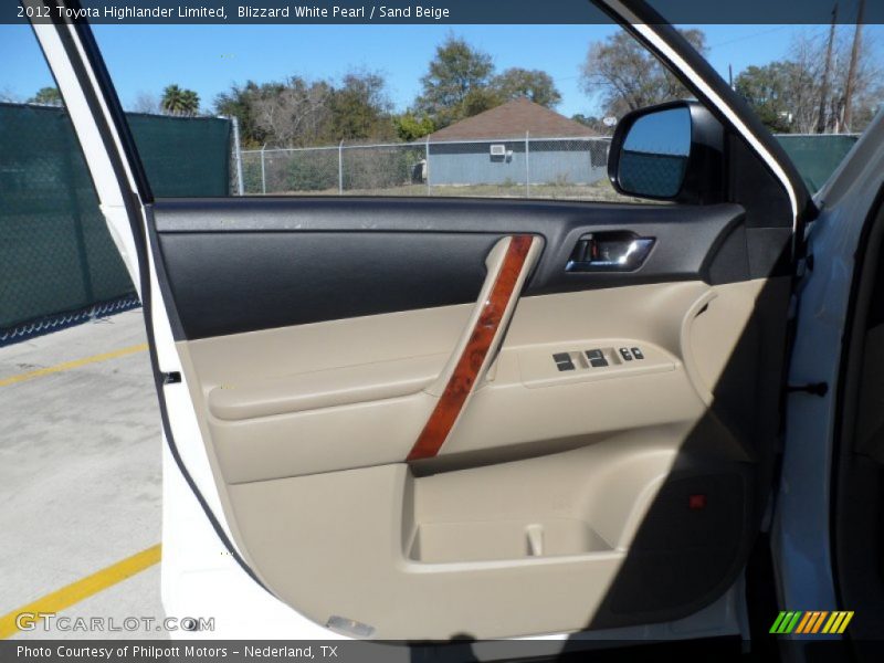 Blizzard White Pearl / Sand Beige 2012 Toyota Highlander Limited