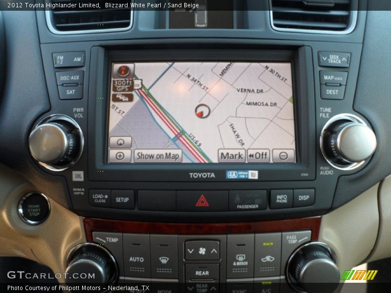 Blizzard White Pearl / Sand Beige 2012 Toyota Highlander Limited