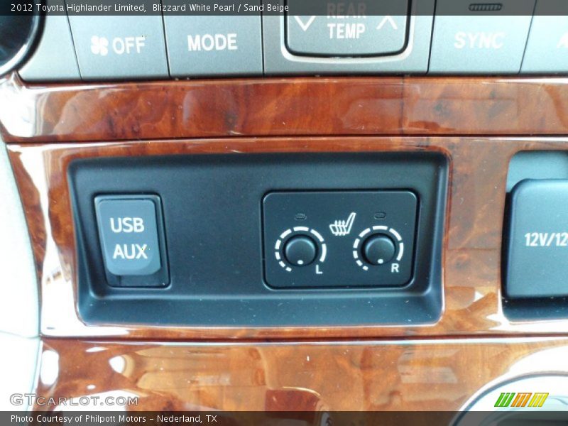 Blizzard White Pearl / Sand Beige 2012 Toyota Highlander Limited