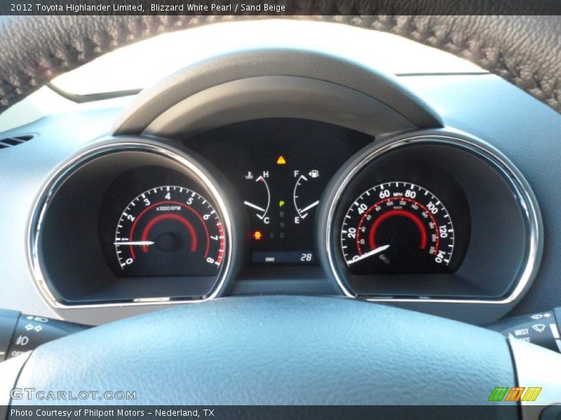 Blizzard White Pearl / Sand Beige 2012 Toyota Highlander Limited