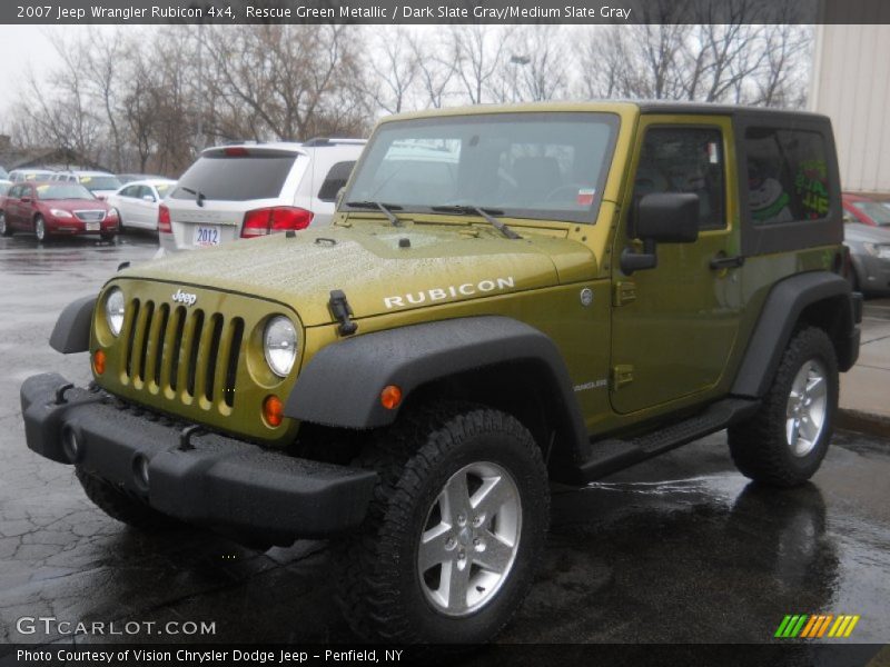 Rescue Green Metallic / Dark Slate Gray/Medium Slate Gray 2007 Jeep Wrangler Rubicon 4x4