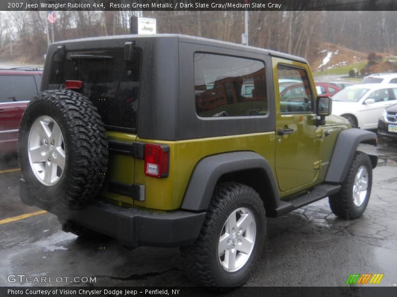 Rescue Green Metallic / Dark Slate Gray/Medium Slate Gray 2007 Jeep Wrangler Rubicon 4x4