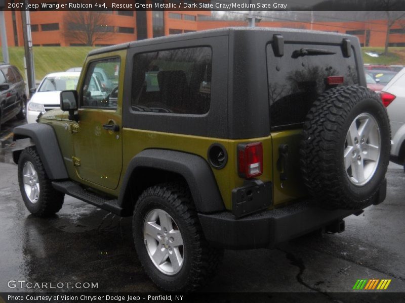 Rescue Green Metallic / Dark Slate Gray/Medium Slate Gray 2007 Jeep Wrangler Rubicon 4x4