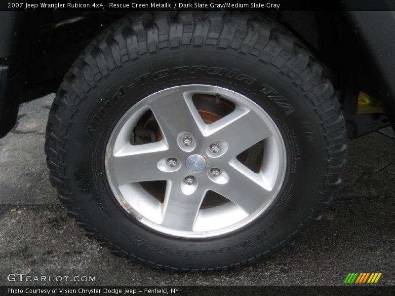 Rescue Green Metallic / Dark Slate Gray/Medium Slate Gray 2007 Jeep Wrangler Rubicon 4x4
