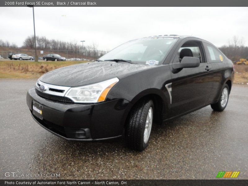 Black / Charcoal Black 2008 Ford Focus SE Coupe