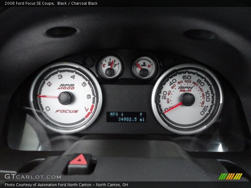 Black / Charcoal Black 2008 Ford Focus SE Coupe