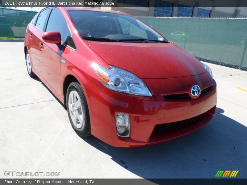 Barcelona Red Metallic / Bisque 2011 Toyota Prius Hybrid II