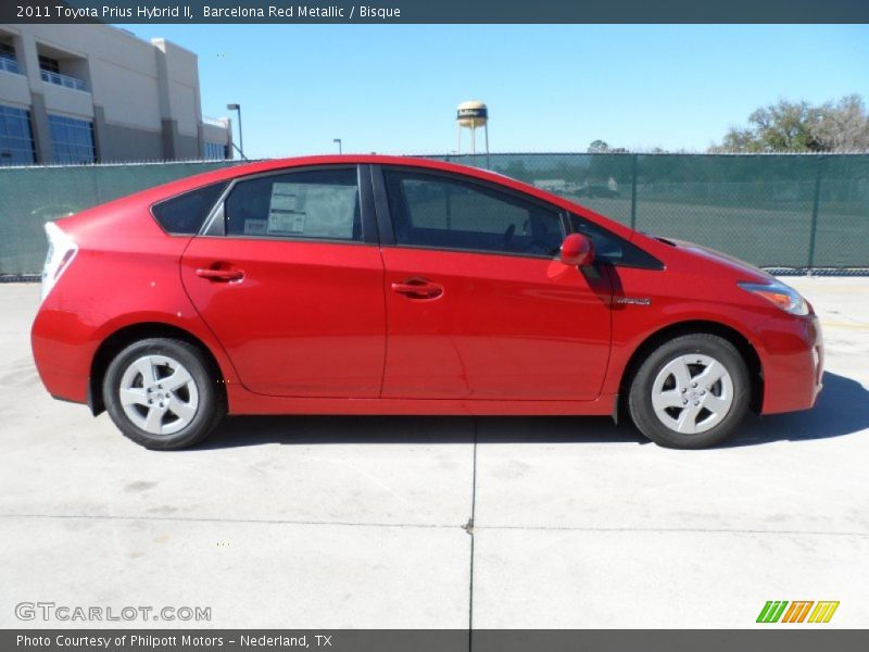 Barcelona Red Metallic / Bisque 2011 Toyota Prius Hybrid II