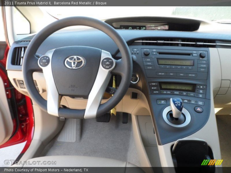 Barcelona Red Metallic / Bisque 2011 Toyota Prius Hybrid II