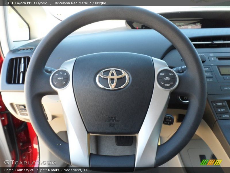 Barcelona Red Metallic / Bisque 2011 Toyota Prius Hybrid II