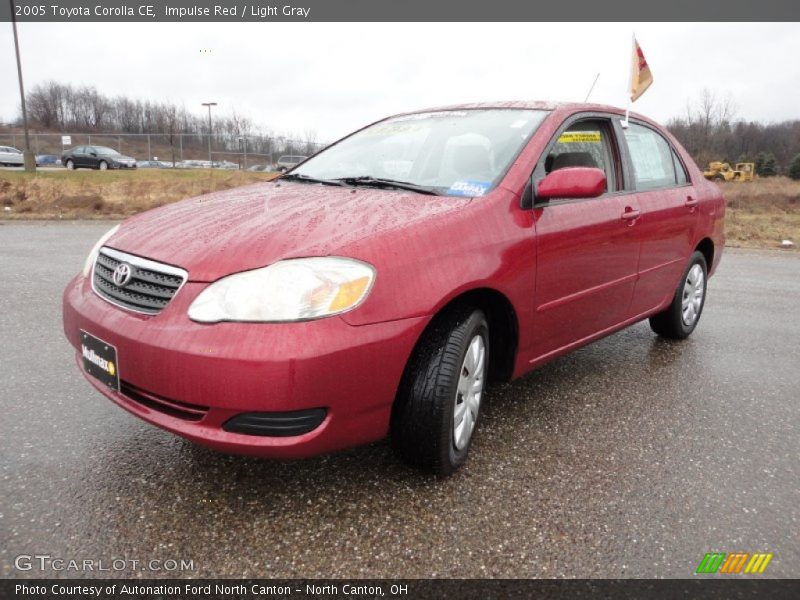 Impulse Red / Light Gray 2005 Toyota Corolla CE