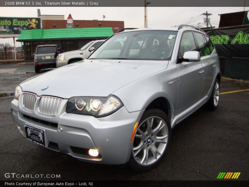 Titanium Silver Metallic / Grey 2008 BMW X3 3.0si