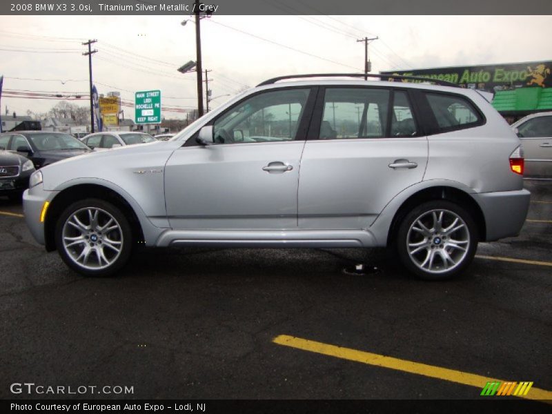 Titanium Silver Metallic / Grey 2008 BMW X3 3.0si