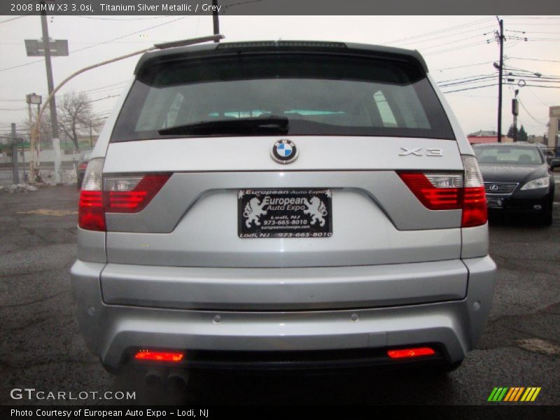 Titanium Silver Metallic / Grey 2008 BMW X3 3.0si