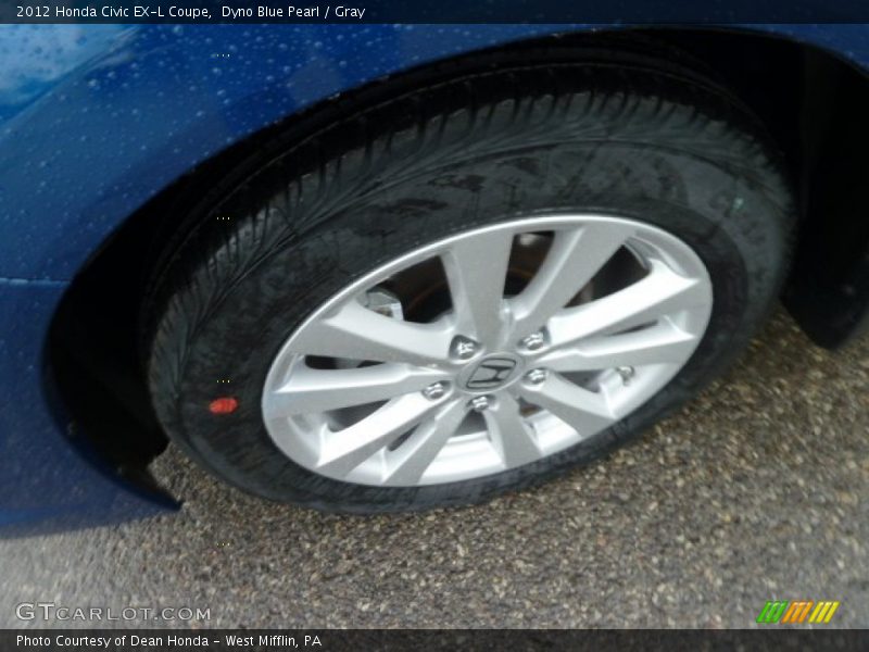 Dyno Blue Pearl / Gray 2012 Honda Civic EX-L Coupe