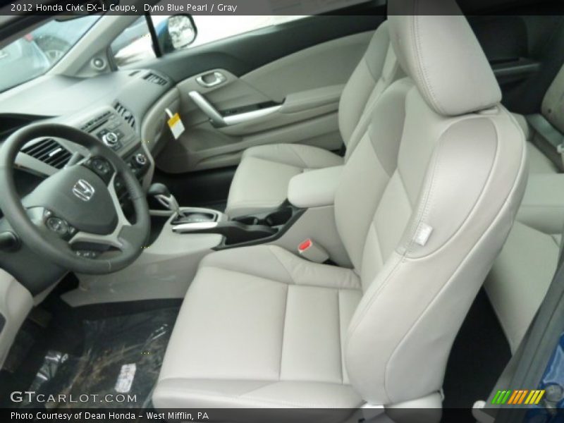  2012 Civic EX-L Coupe Gray Interior