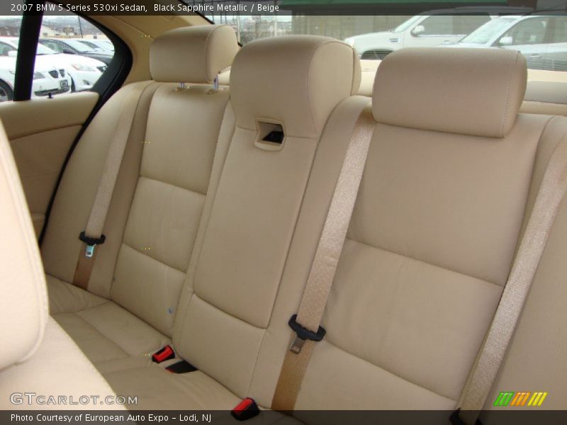 Black Sapphire Metallic / Beige 2007 BMW 5 Series 530xi Sedan