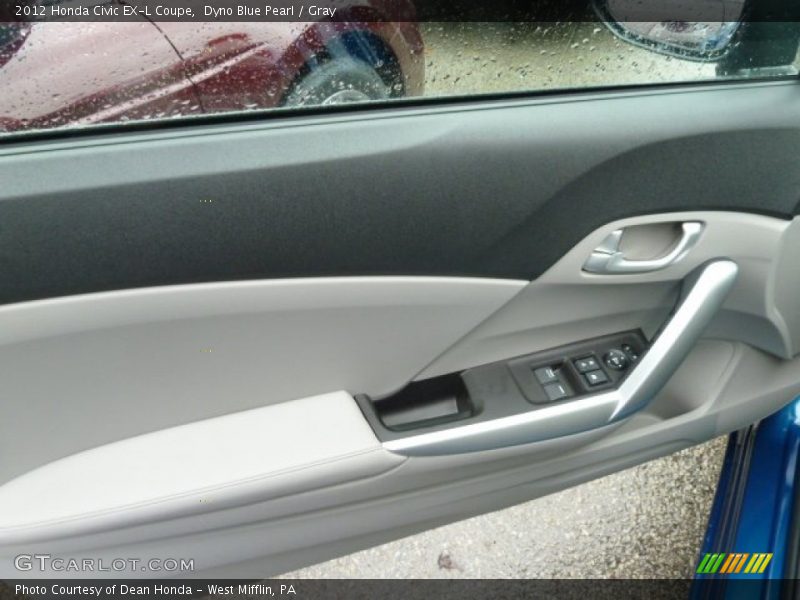 Dyno Blue Pearl / Gray 2012 Honda Civic EX-L Coupe