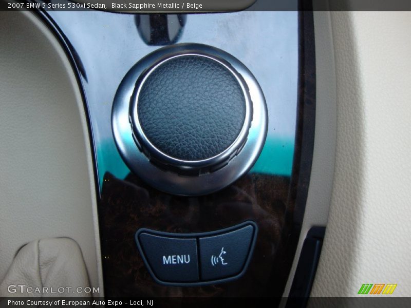 Black Sapphire Metallic / Beige 2007 BMW 5 Series 530xi Sedan