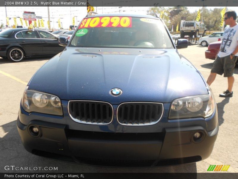 Mystic Blue Metallic / Grey 2004 BMW X3 2.5i