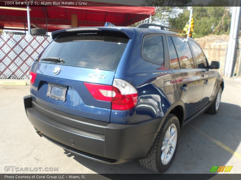 Mystic Blue Metallic / Grey 2004 BMW X3 2.5i