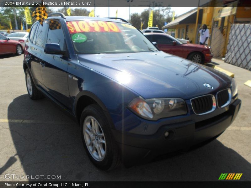 Mystic Blue Metallic / Grey 2004 BMW X3 2.5i