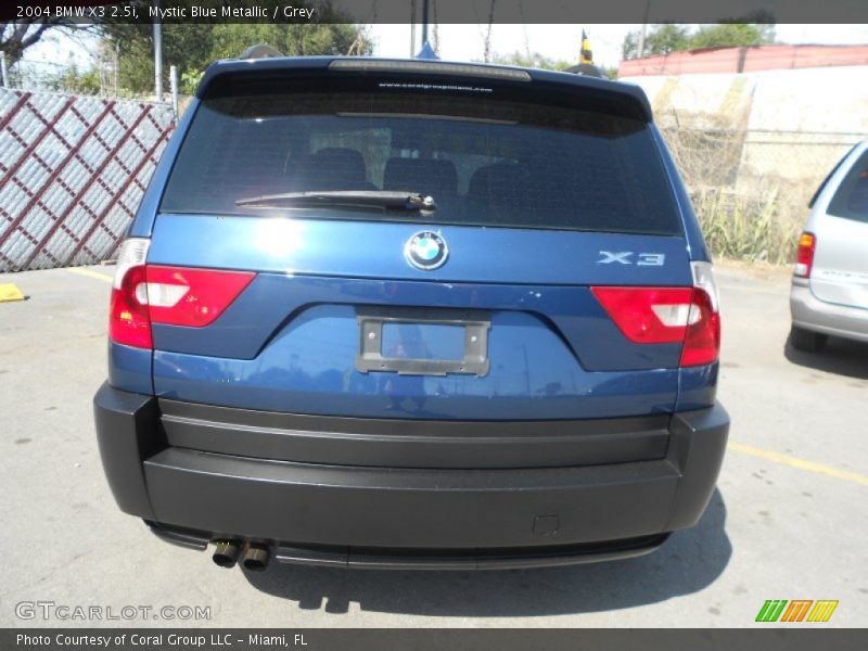 Mystic Blue Metallic / Grey 2004 BMW X3 2.5i